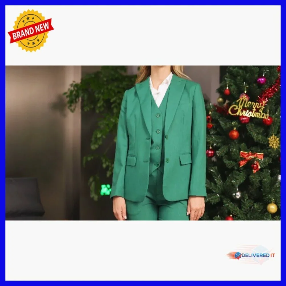 Slim Fit 3-Piece Business Suit Set Blazer Vest Pants Office Wear